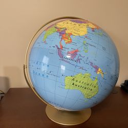Golden Metal Globe 