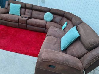 Brown Recliner Sectional