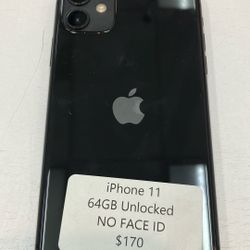 iPhone 11 64GB Unlocked - No Face iD 
