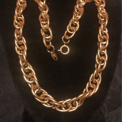 18” Gold Robe Necklace,By Trifari