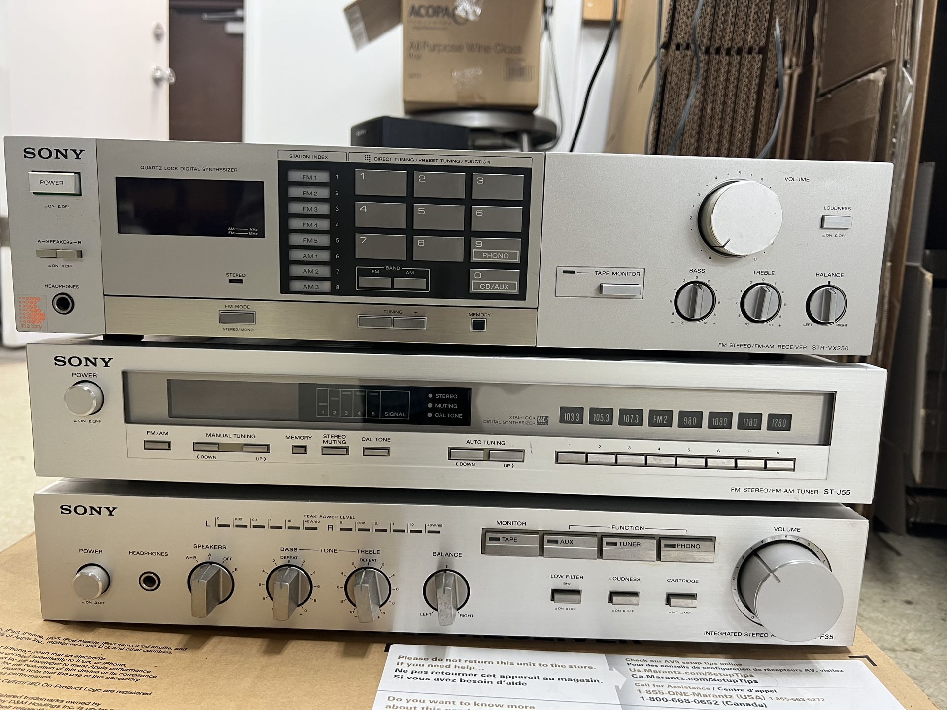 Vintage Sony Audio Setup - all works