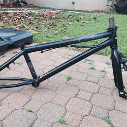 Haro BMX bike frame and fork set.
