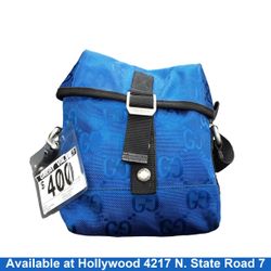 Gucci Econyl Monogram Off The Grid Nylon Blue Purse / Handbag