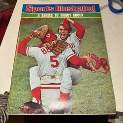 November 3, 1975 CINCINNATI REDS WORLD SERIES JOHNNY BENCH Sports Illustrated NL