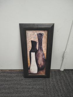About 24 x 12in Framed Vase Still Life Wall Art Print by Lorretta Linza
