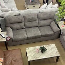  Couch Sofa w/ Drop-Down Table Mineral Delivery And Financing Available 
