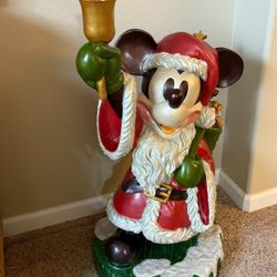 DISNEY RADKO LIFE SIZE 3’ MICKEY MOUSE SANTA BIG FIG SCULPTURE STATUE SUPER RARE!