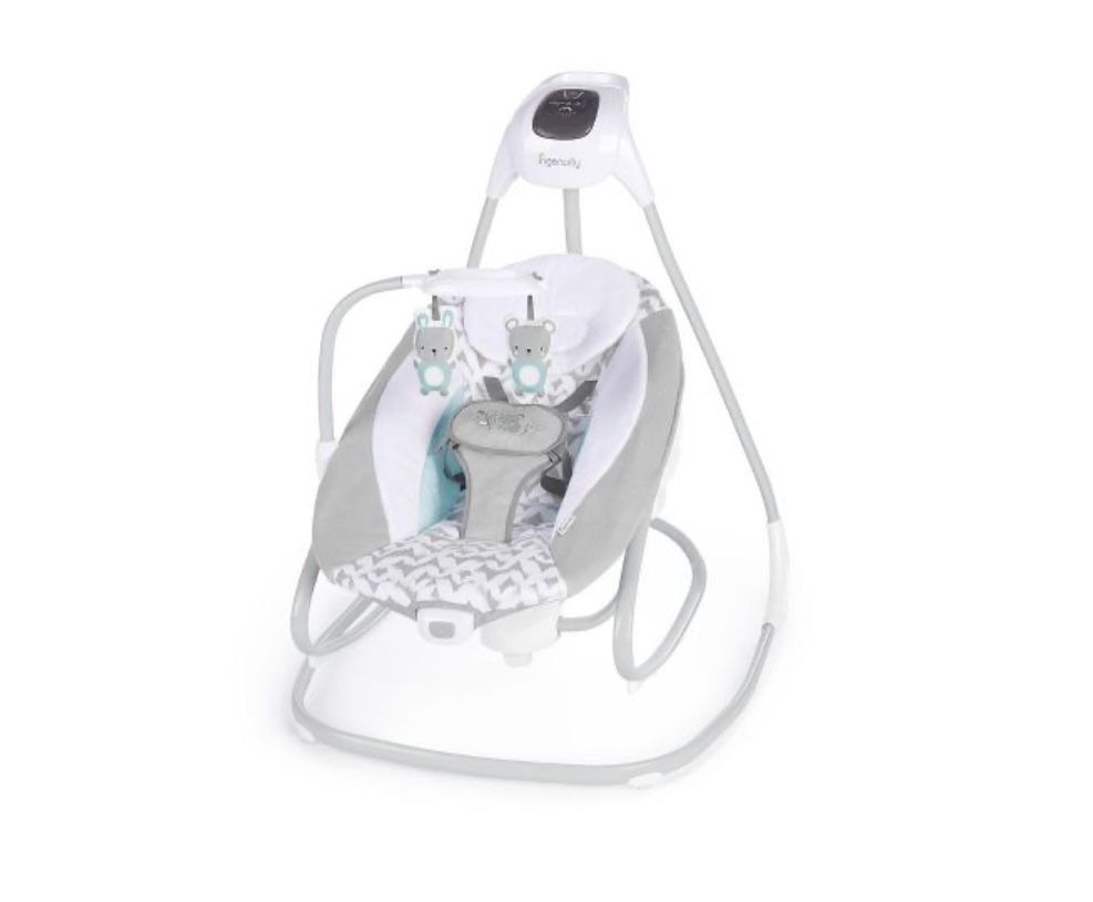 Ingenuity 2-in-1 Multi-Direction Compact Baby Swing & Rocker with Vibrations