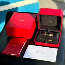 Cartier 18k yellow gold LOVE BRACELET, CLASSIC MODEL size 18 full set 2024