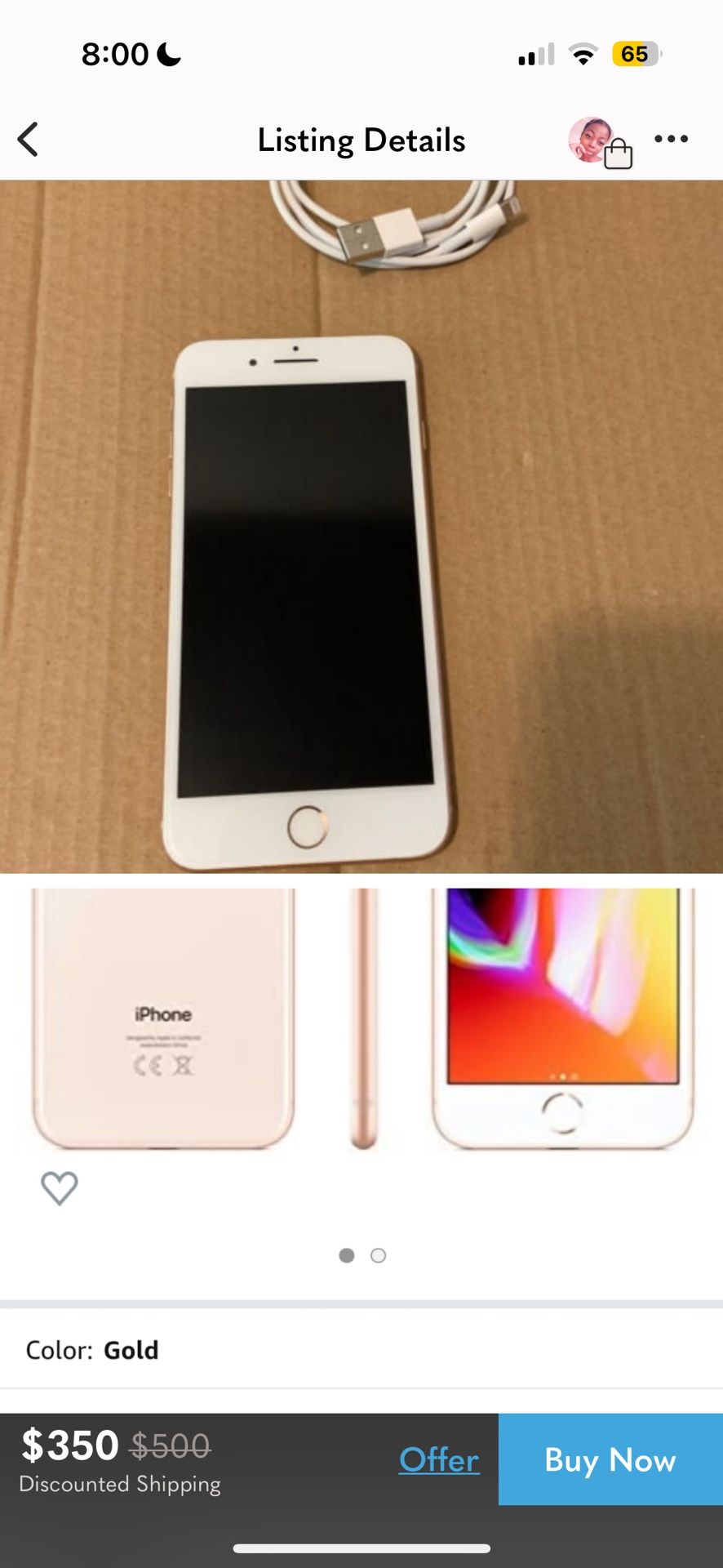Unlocked iPhone 8 64 Gbs