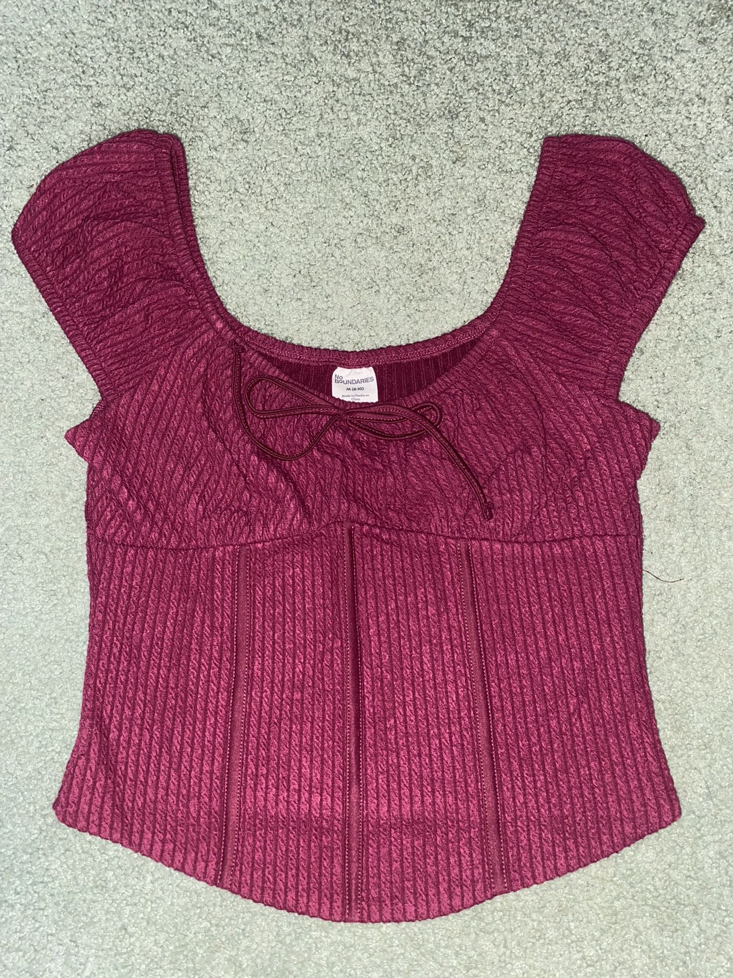Ribbed Peplum Top