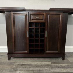 Walnut Wood Cabinet Bar And Storage