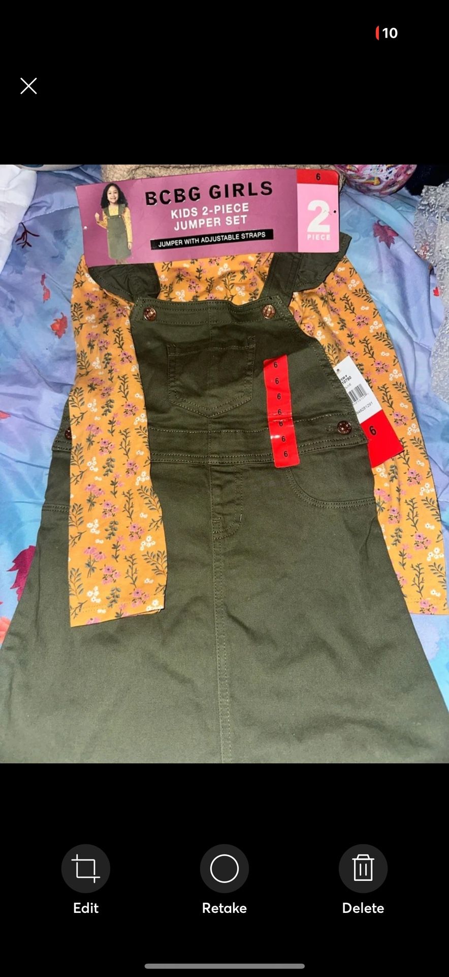 BCBG Girl Overall Dress Size 6