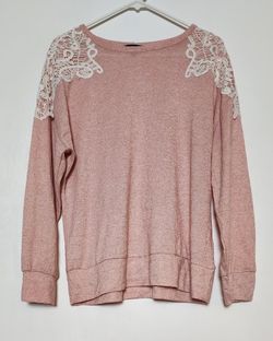 Women's Pink Long Sweater Size L