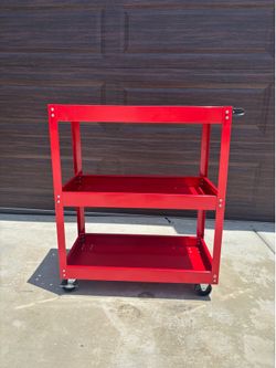 3-Shelf Steel Service Cart, Red. $80 OBO.