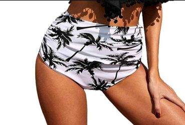 NEW! Bathing Swimsuit Bottoms Only,  Large Women's, Full Coverage, High Waisted