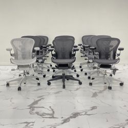 BRAND NEW HERMAN MILLER REMASTERED AERON CHAIRS SIZES A,B,C WITH POSTURE FIT SL DELIVERY AVAILABLE 