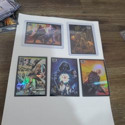 Topps Chrome Star Wars Galaxy 2022 5 Refractor Card Lot 