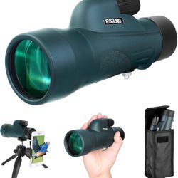 New! 12x50 Monocular-Telescope for Smartphone BAK4 Monoculars for Adults High Powered Waterproof Monocular Scope Binoculars for Stargazing Hunting Wil