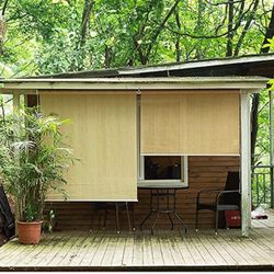 Cicada Speech Outdoor Roller Shade 7.5x6’ (Wheat)