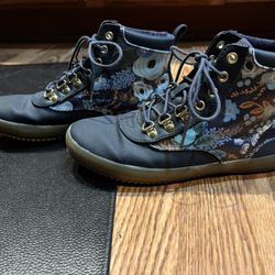 Keds x Rifle Paper Co Women's Size 6 Scout Blue Garden Water Resistant Boots