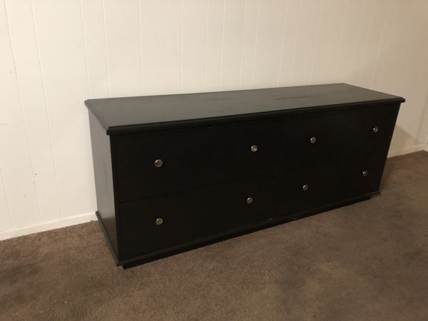 Black Long Solid Wood Dresser With Nickel Finish Handles 300obo For Black Long Solid Wood Dresser With Nickel Finish Handles 300obo For In Riverside Ca Offerup