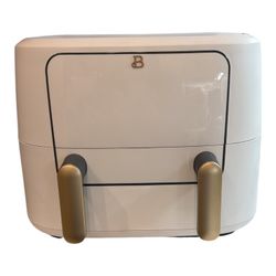 Beautiful 9 QT TriZone Air Fryer, White Icing by Drew Barrymore