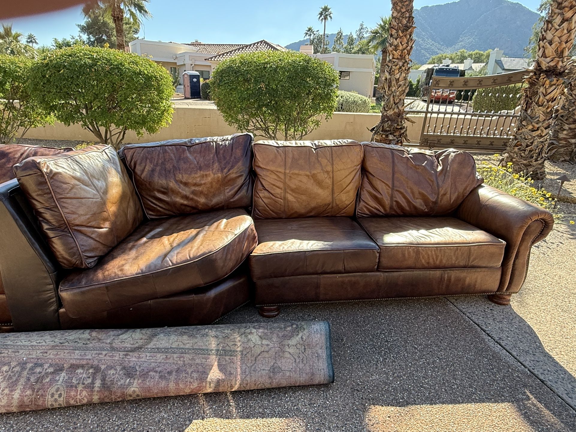 Free Used Leather sectional