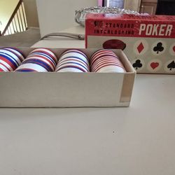 VINTAGE POKER CHIPS 2 BOXES 