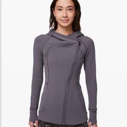 Lululemon Jacket Moonwalk Purple Gray Fitted Hoodie