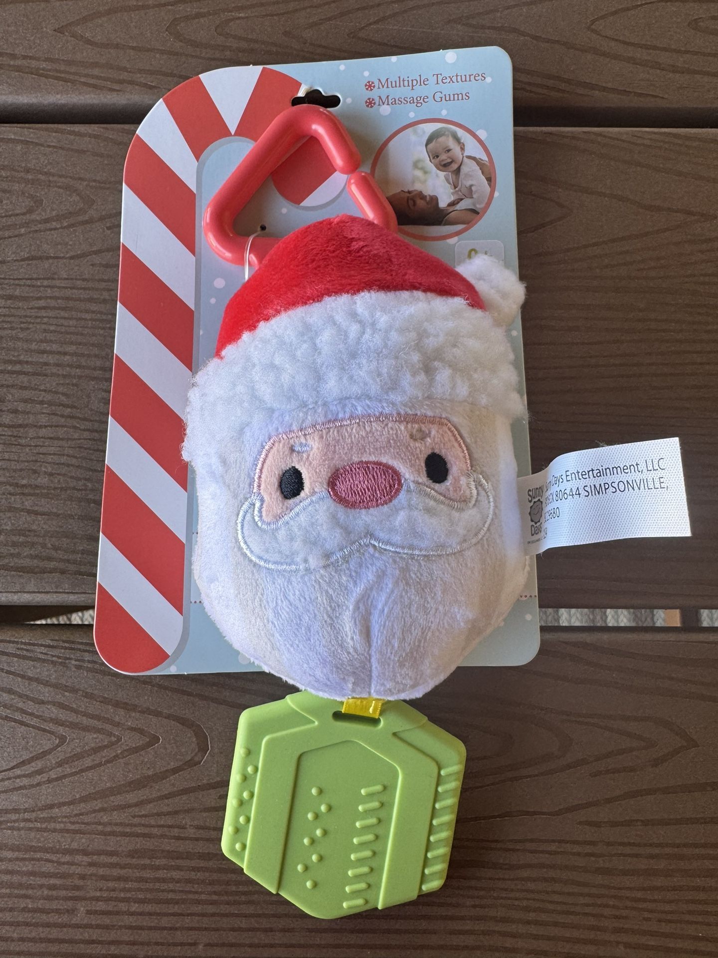 New One (1) Sunny Days Santa Chime Teeter Baby Christmas Holiday Toy
