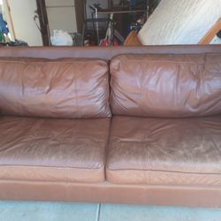 Brown Nice Leather Sofa