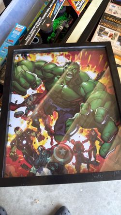 Framed Marvel Avengers Comic Art Print