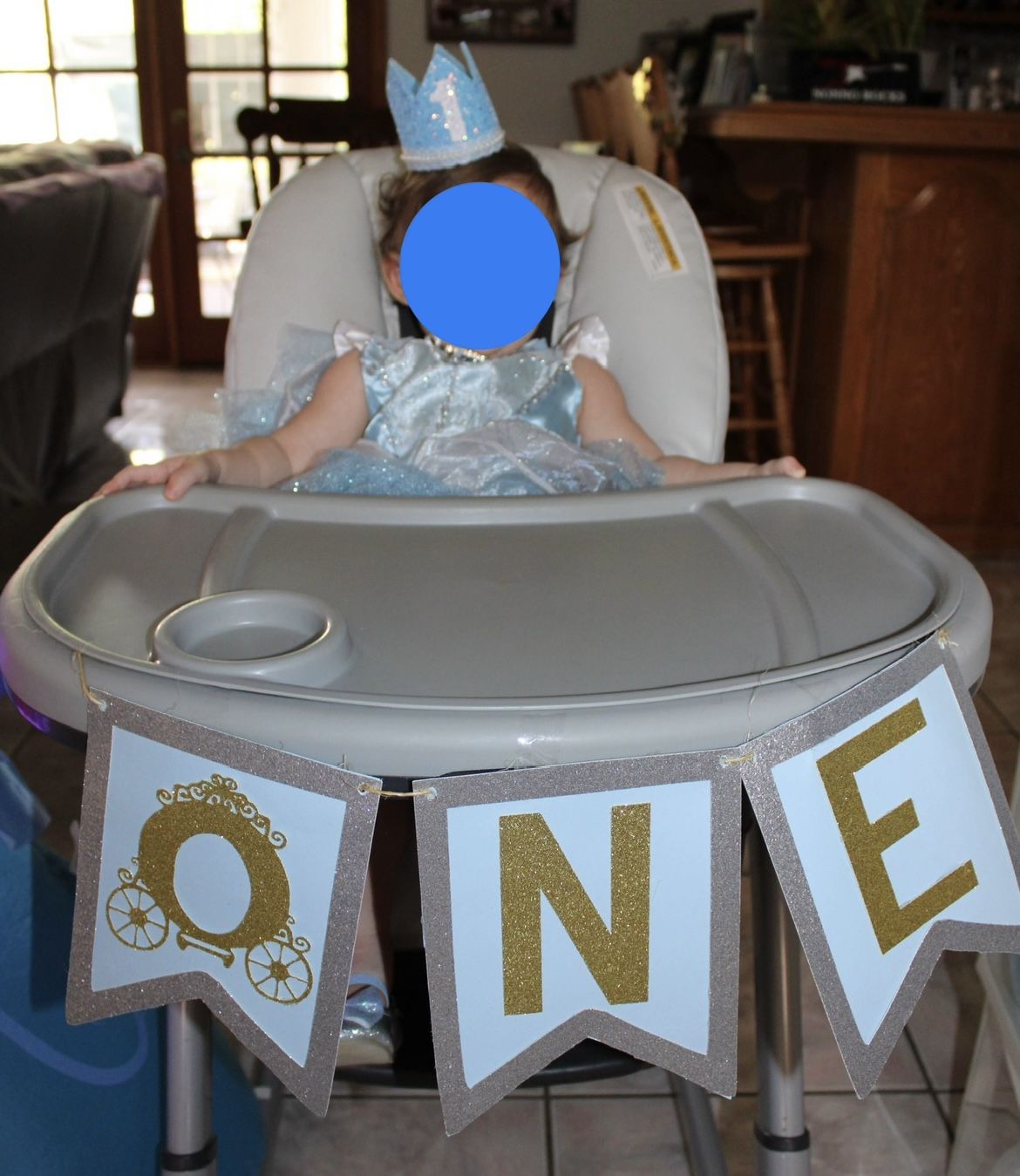 One Banner For High Chair Princess Themed