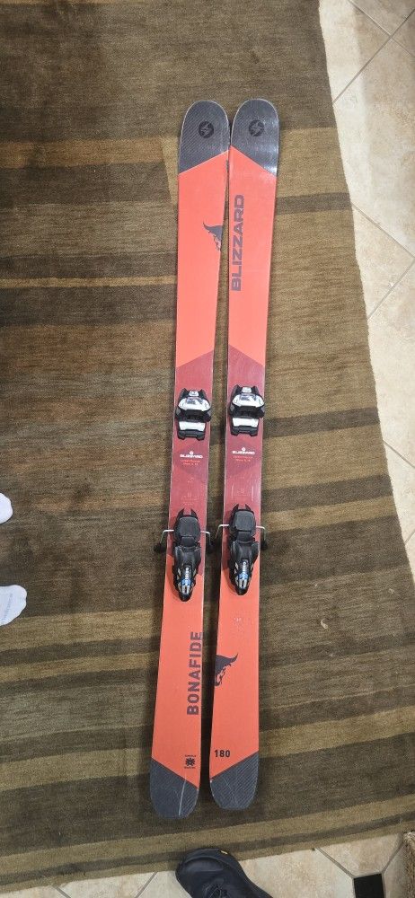 2020 Blizzard Bonafide 180cm Ski's With Marker Griffon 13 Bindings