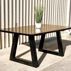 Custom Dining Table Farmhouse Country French Modern Rustic Solid Wood Set Restoration Hardware Insp Bench Hand Built Round Oval Counter Breakfast  