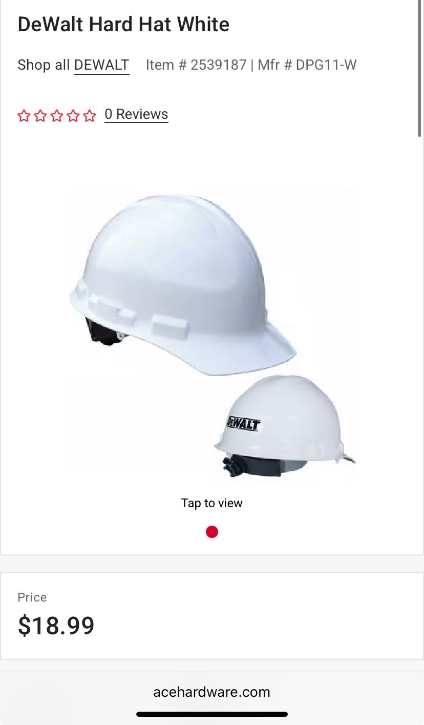 DeWalt Hard Hat