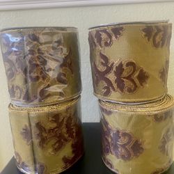 NEW! Elegant Fabric Ribbon! 4 Spools