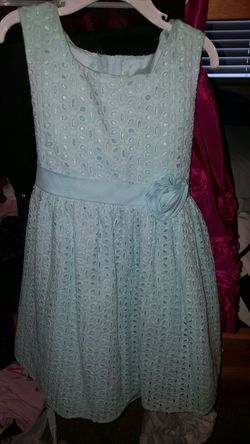 Girl dresses size 6 and the light green size 8
