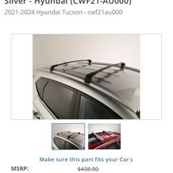 Crossbars For Hyundai Tucson CWF21-AU000 2021 2022 2023 2024 BRAND NEW IN BOX Genuine Parts OEM Roof Rack