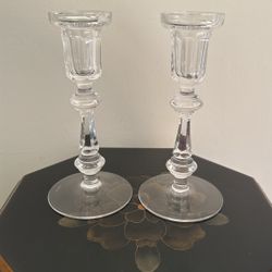 Waterford Candlesticks Pair 8” Vintage