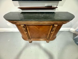 Beautiful Solid Wood Home Bar with Granite Top