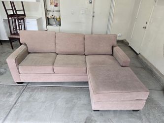 Beige/Taupe Sofa with Chaise