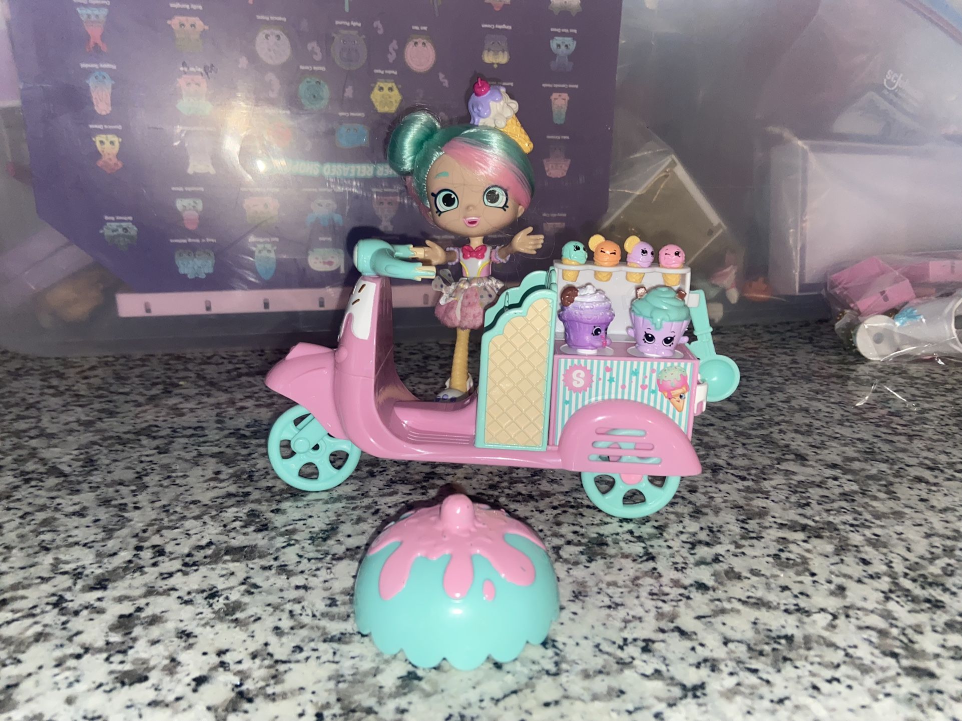 Shopkins Ice Cream Cart With Doll