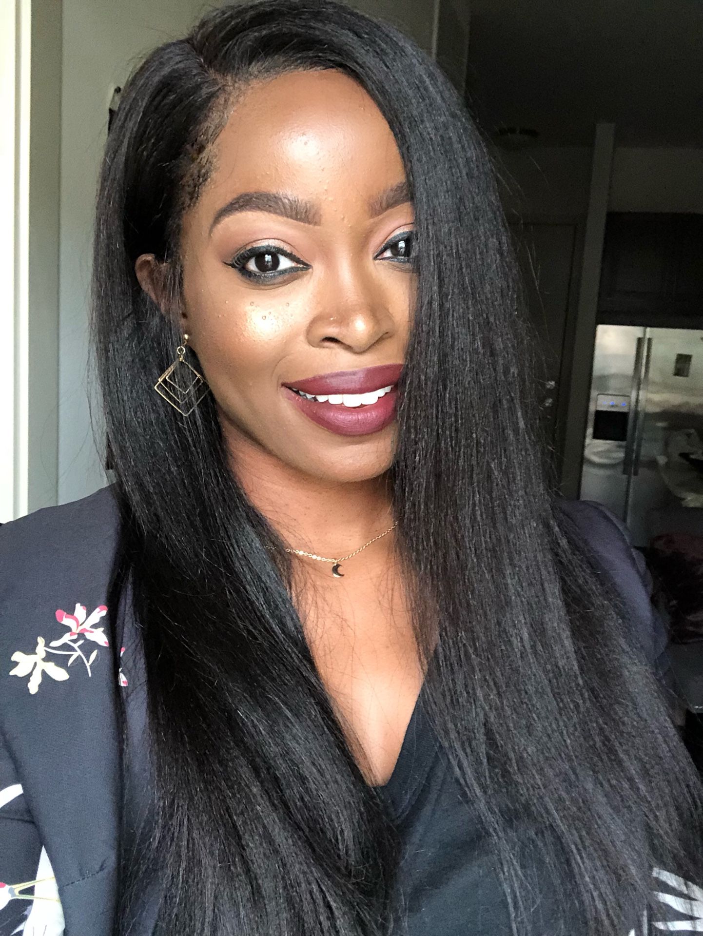 Pre-Plucked 360 Yaki Straight Indian Remy Human Hair wig : Omgherhair