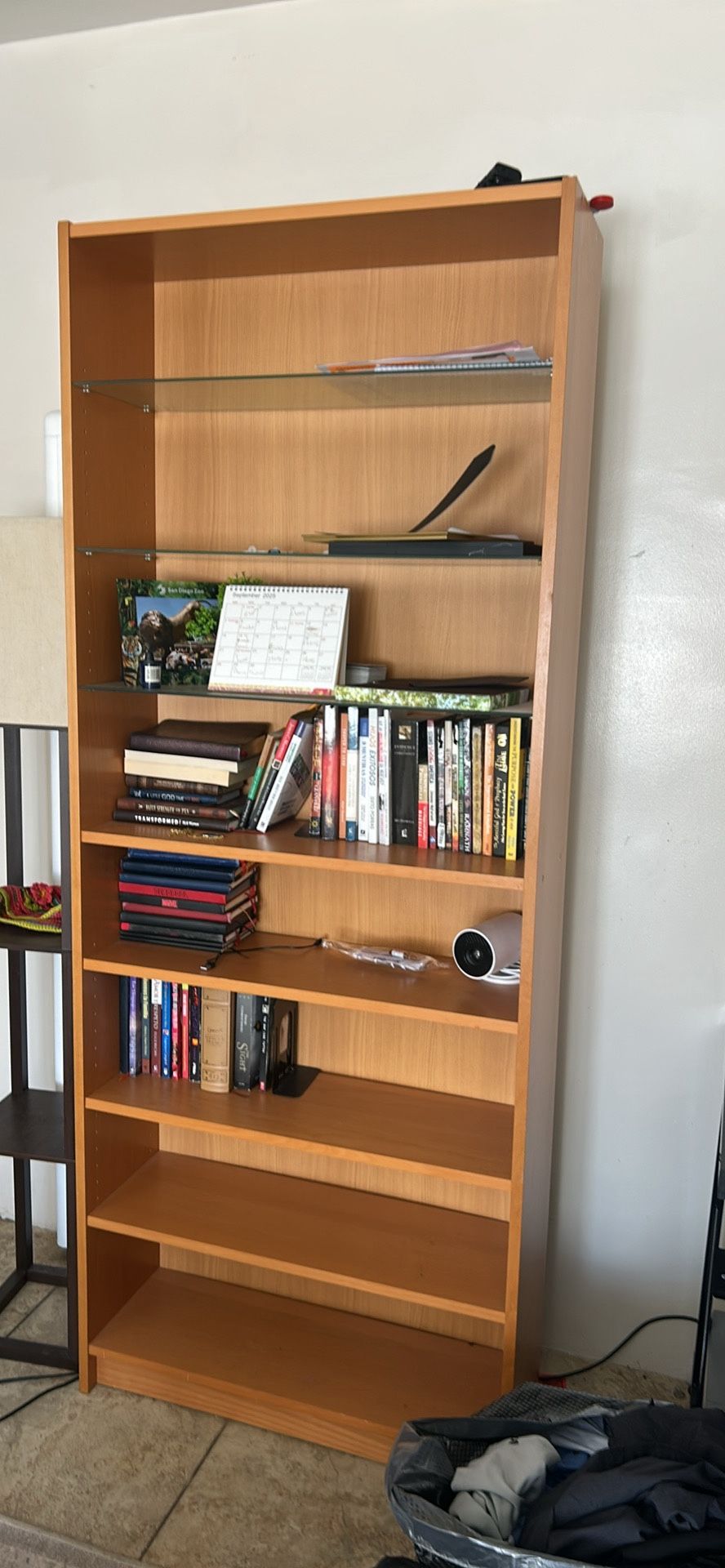 Wood Glass Book Shelves