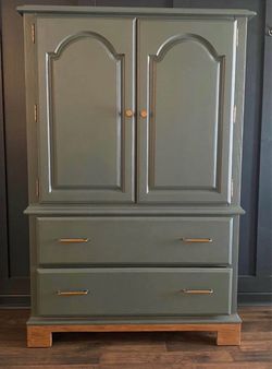 Solid Wood Stanley Furniture Armoire / Designer Storage Cabinet - Beautifully Refinished - Gorgeous!