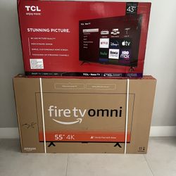 4K Smart TVs 43 Inch And 55 Inch Brand New And Sealed 