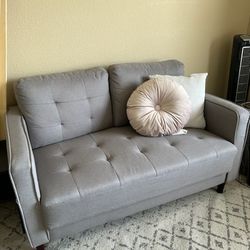 Gray Loveseat Sofa 