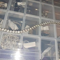 Silver Tennis Bracelet 